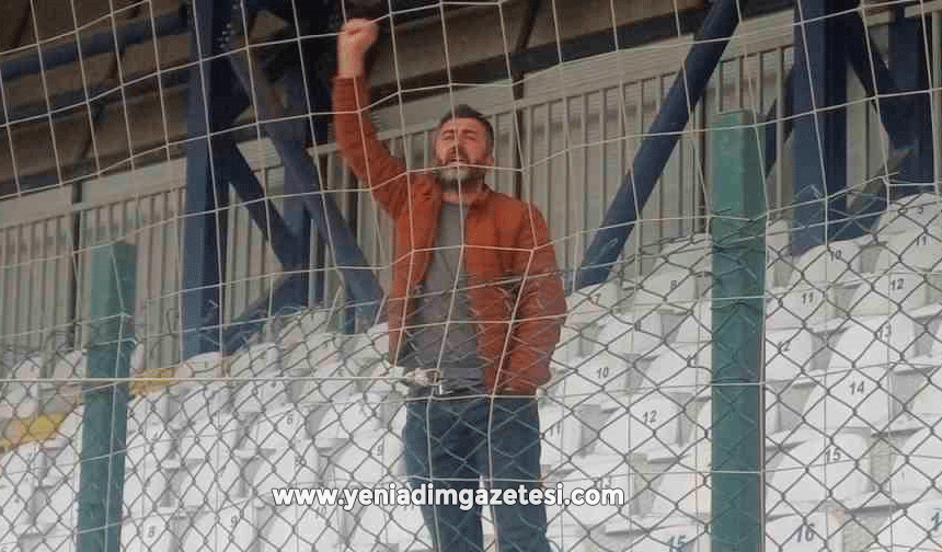 600 kilometre yol kat edip takımını tek başına destekledi