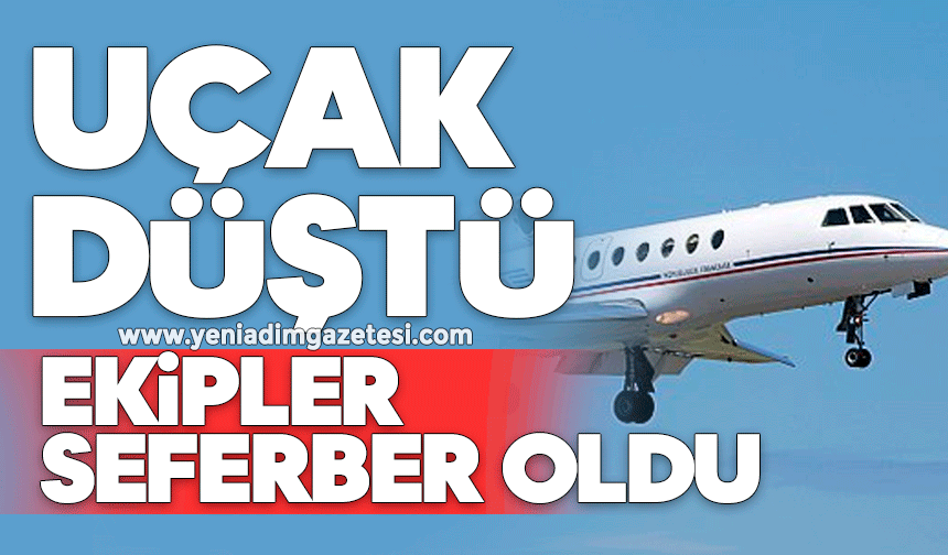 Uçak düştü! Ekipler seferber oldu
