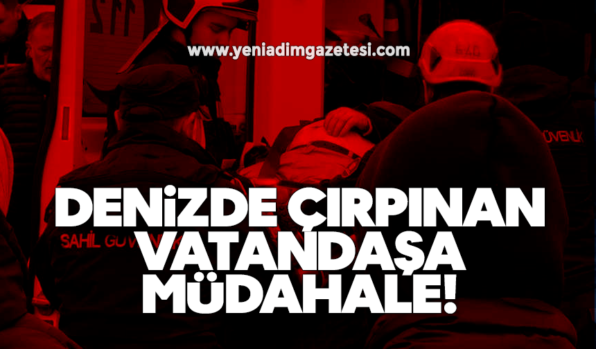 Denizde çırpınan vatandaşa müdahale!