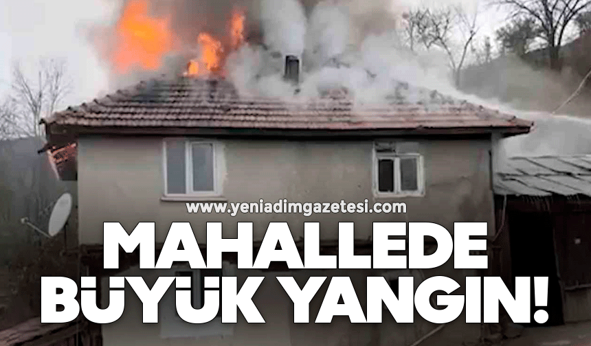 2 katlı ev alev alev yandı