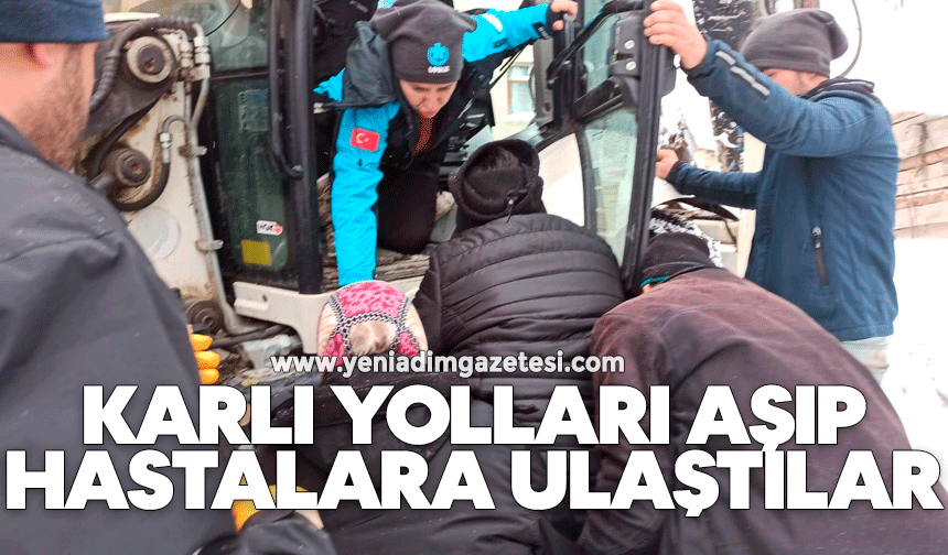 Karlı yolları aşıp hastalara ulaştılar