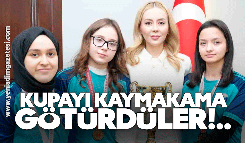 İl birincisi takım, kupayı Kaymakam Şıktaş'a götürdü