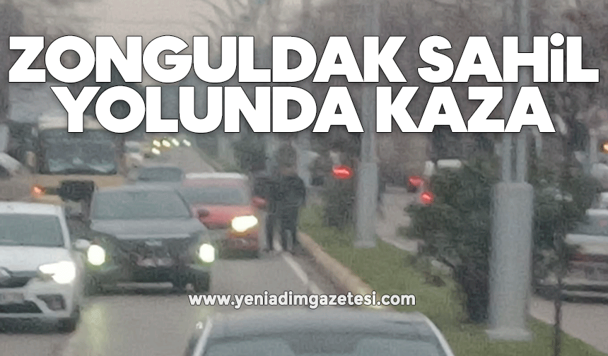 Zonguldak sahil yolunda kaza