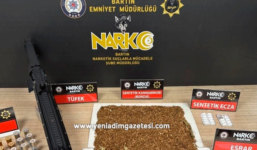 Bartın'da 10 bin adet dolu makaron ele geçirildi