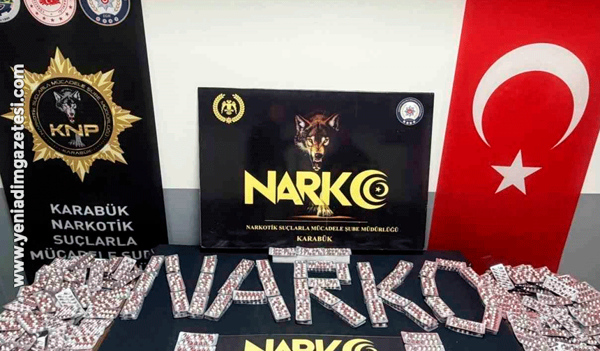 Karabük'te 52 bin uyuşturucu hap ele geçirildi: 3 tutuklama