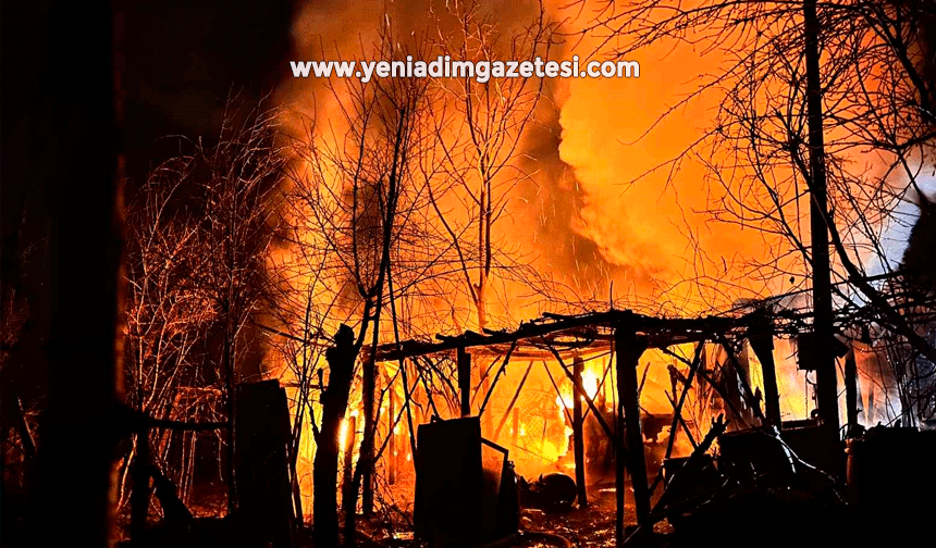 Ardiye yangını eve sıçramadan söndürüldü