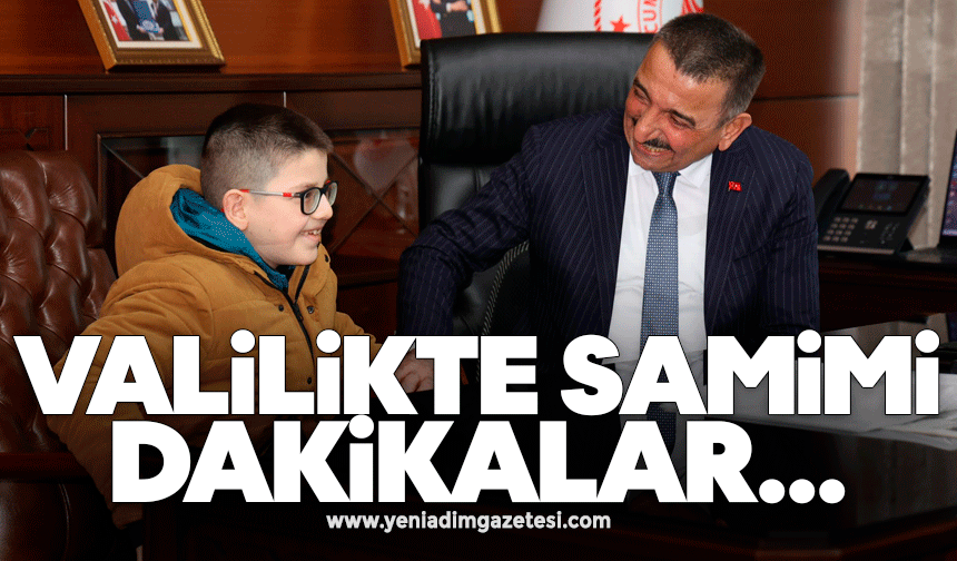 Valilikte samimi dakikalar...