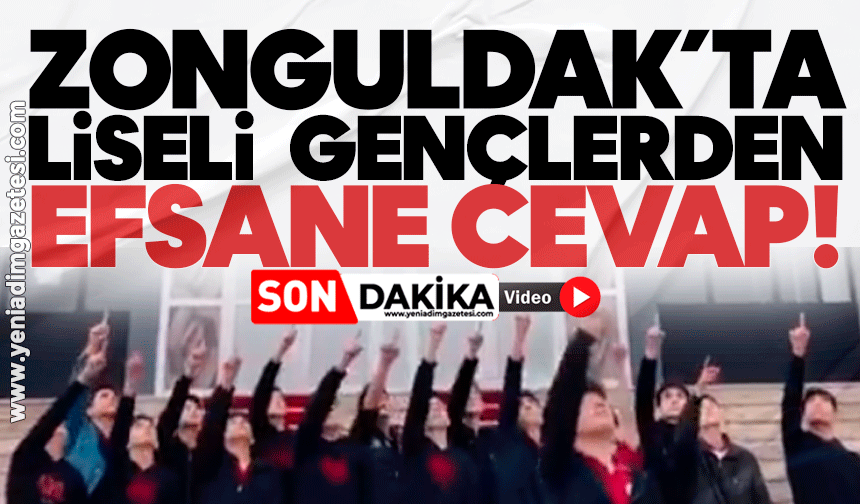Zonguldak'ta liseli gençlerden efsane cevap
