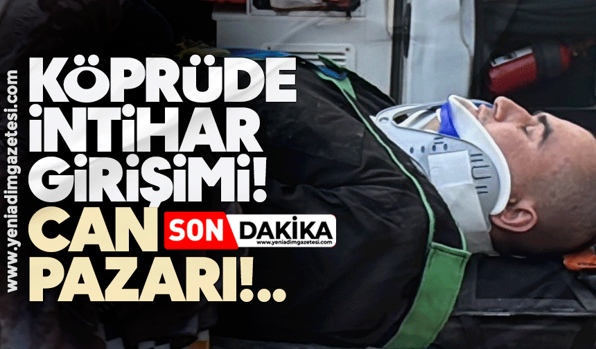 Köprüde can pazarı: Tutunamayınca yere böyle düştü