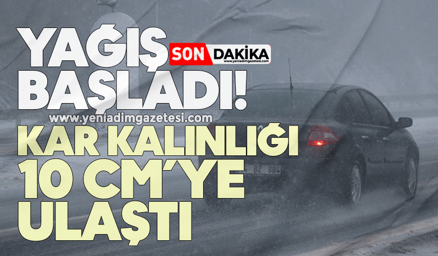 Yağış başladı! Kar kalınlığı 10 santimetreye ulaştı