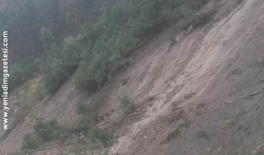 Kastamonu'da yağışların ardından heyelanlar meydana geldi