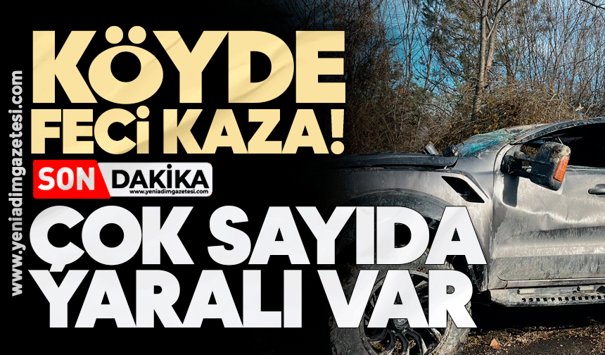 Köyde feci kaza! Çok sayıda yaralı var