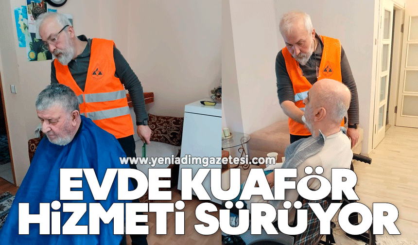 Evde kuaför hizmeti sürüyor