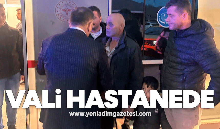 Vali Hacıbektaşoğlu maden ocağındaki göçükte yaralanan işçiyi hastanede ziyaret etti