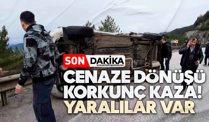 Cenaze dönüşü korkunç kaza: Yaralılar var