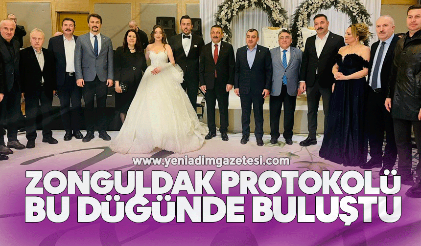 Zonguldak protokolü bu düğünde buluştu
