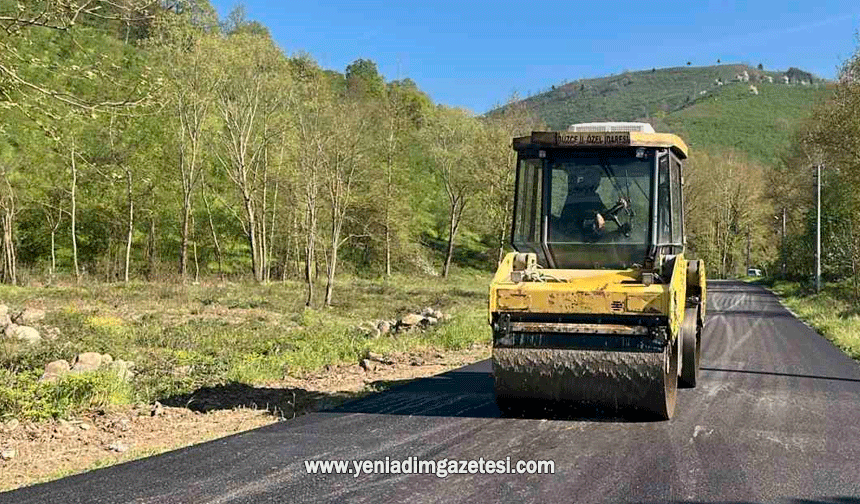 Gölyaka'da 2,7 kilometrelik sıcak asfalt çalışması tamamlandı