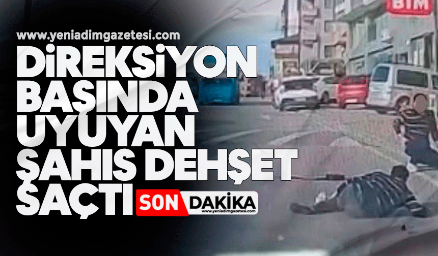 Direksiyon başında uyuyan şahıs dehşet saçtı