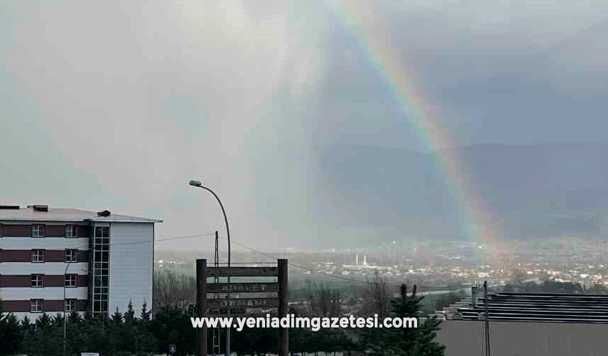 Bolu'da yağmur sonrası gökkuşağı şöleni