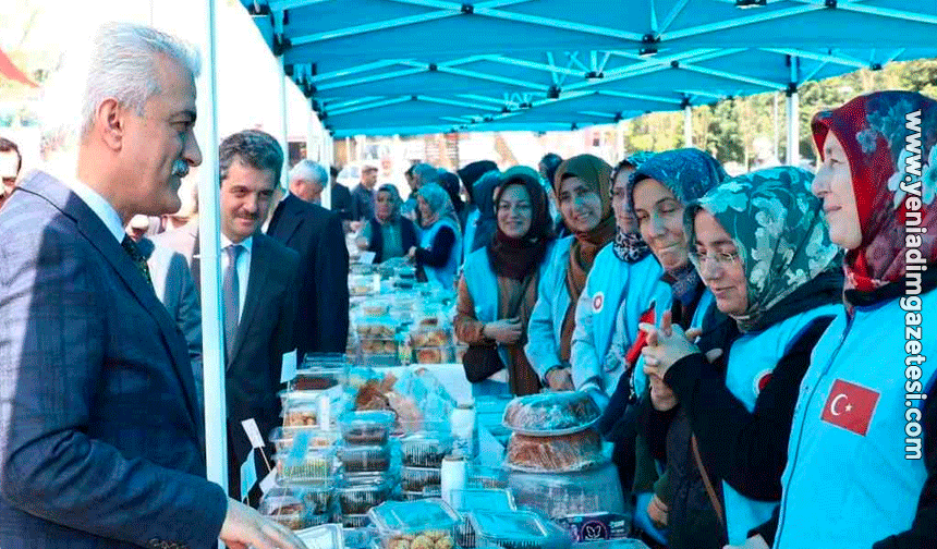 Düzce'de ihtiyaç sahibi nişanlı gençler için hayır çarşısı