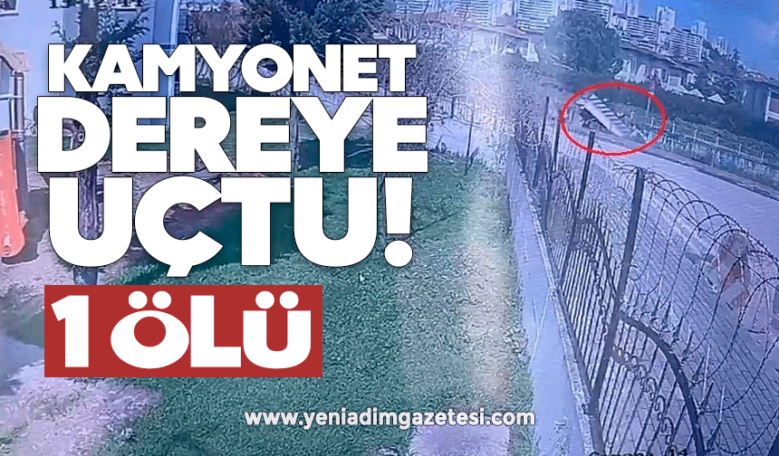 Kamyonet dereye uçtu! 1 ölü