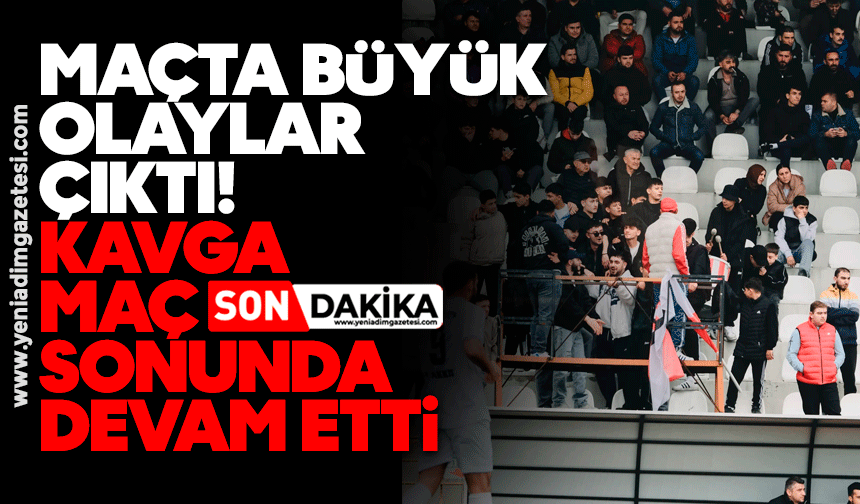 Maçta büyük olaylar çıktı! Kavga maç sonunda devam etti