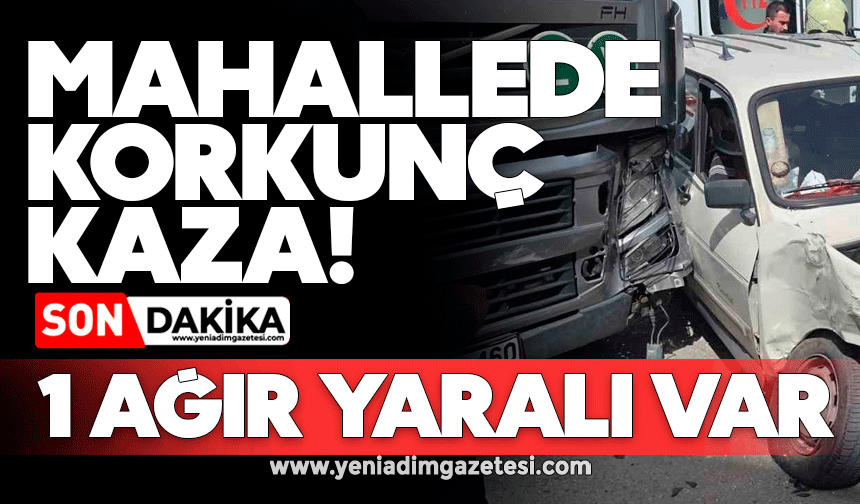 Mahallede korkunç kaza! 1 ağır yaralı var