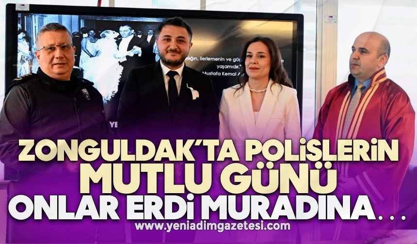 Zonguldak’ta polislerin mutlu günü: Onlar erdi muradına…