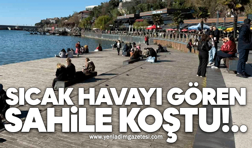 Zonguldak'ta güneşi gören sahile akın etti