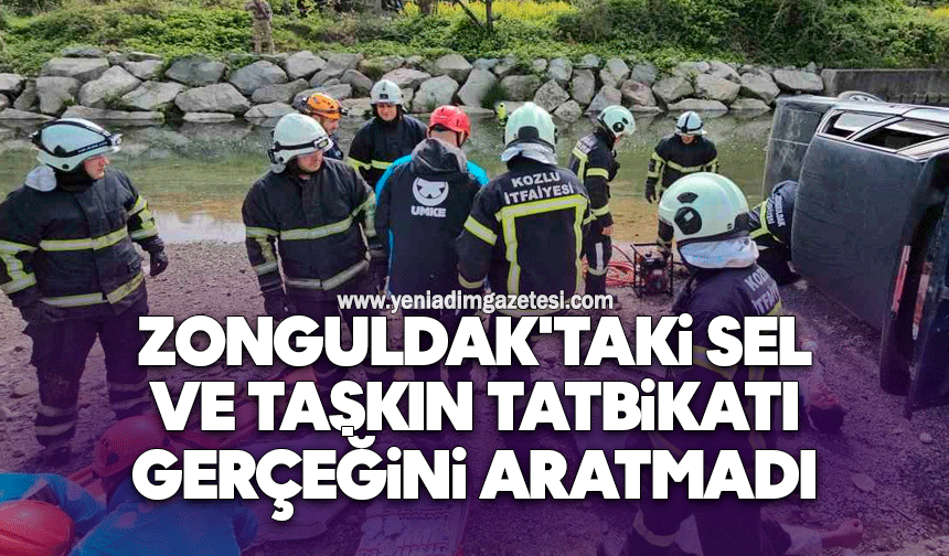 Zonguldak'taki sel ve taşkın tatbikatı gerçeğini aratmadı