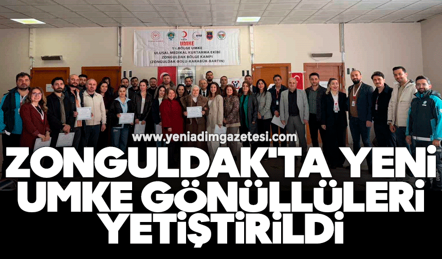 Zonguldak'ta yeni UMKE gönüllüleri yetiştirildi