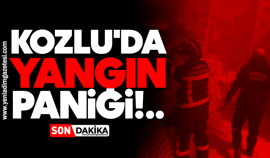 Kozlu'da yangın paniği