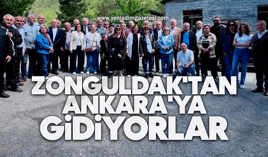 Zonguldak'tan Ankara'ya gidiyorlar