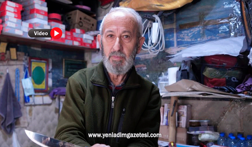 51 yıllık bıçak bileyicisi Kurban Bayramı mesaisine başladı