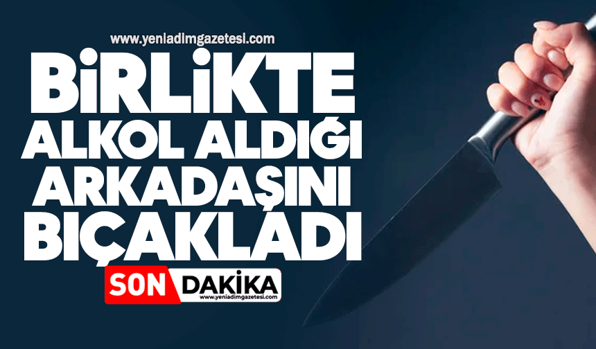 Birlikte alkol aldığı arkadaşını bıçakladı