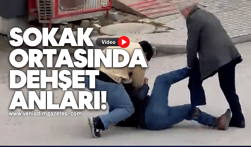 Sokak ortasında dehşet anları!