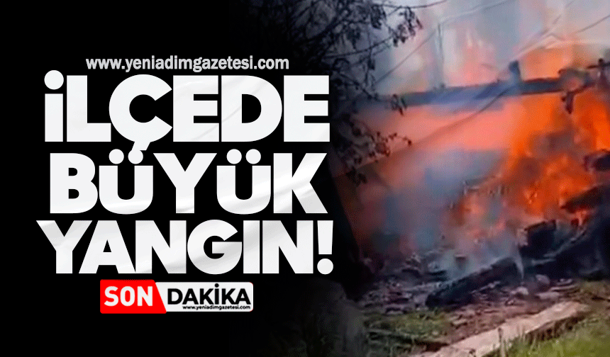 İlçede büyük yangın!