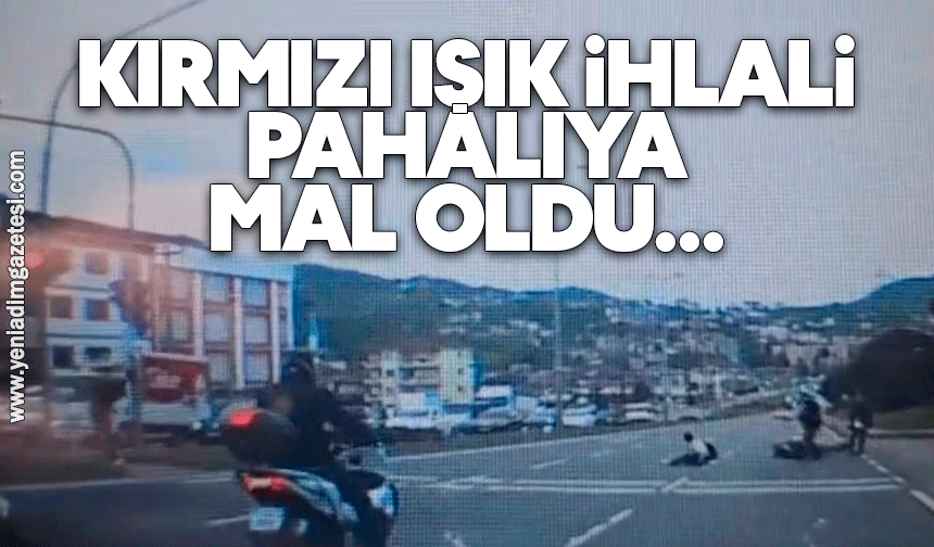 Kırmızı ışık ihlali pahalıya mal oldu...