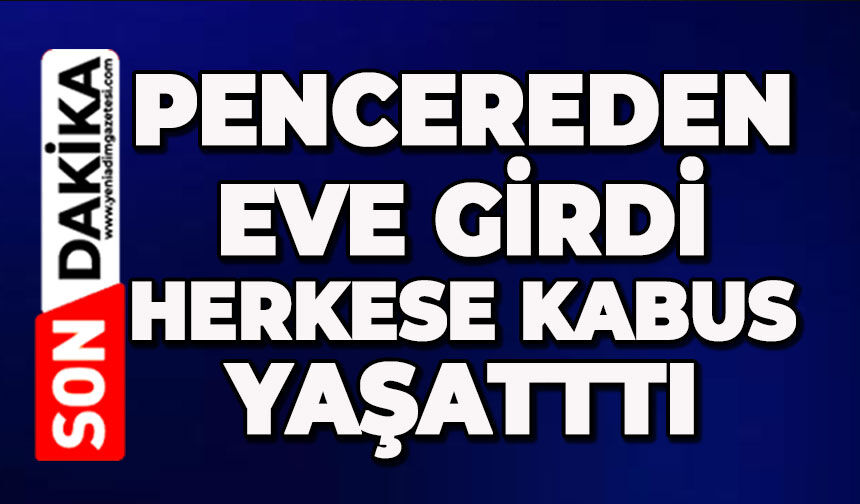 Açık pencereden eve girdi: Kabus yaşattı