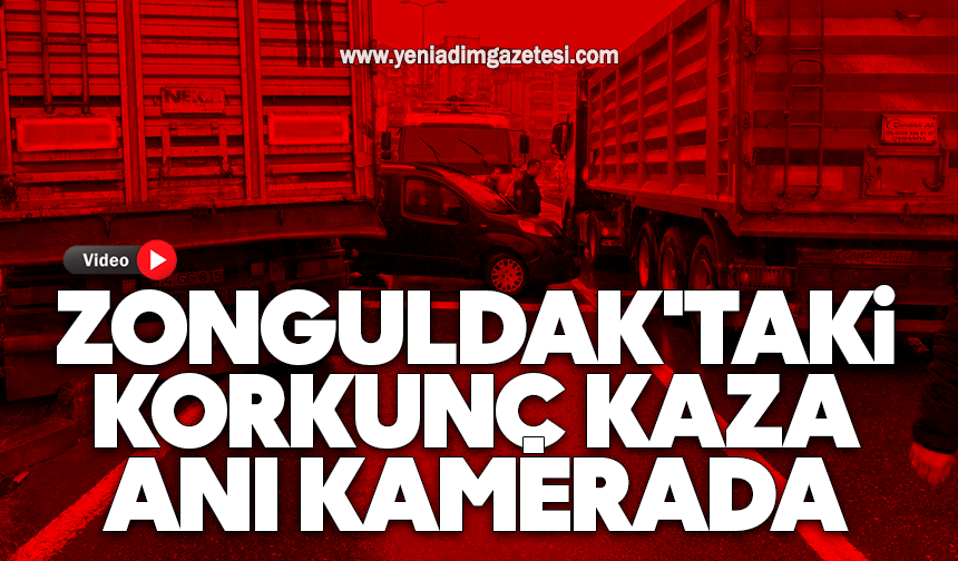 Zonguldak'taki korkunç kaza anı kamerada