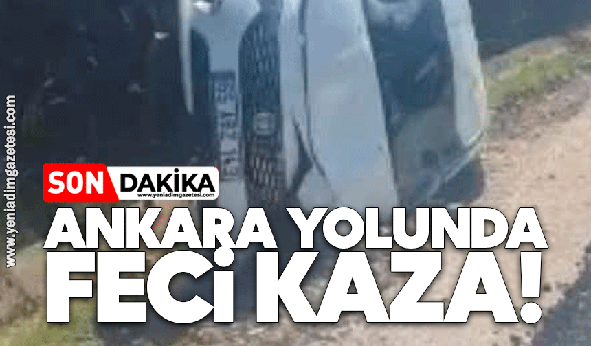 Zonguldak - Ankara yolunda feci kaza! Araç takla attı