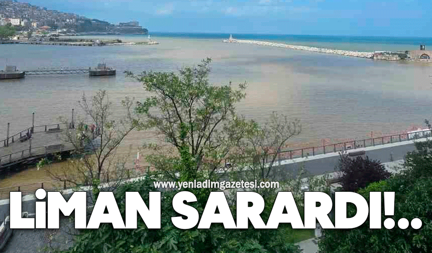Zonguldak Limanı yağışların ardından sarıya büründü