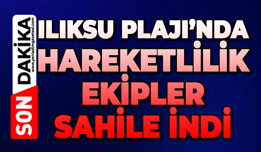 Ilıksu plajında hareketlilik: Ekipler sahile indi