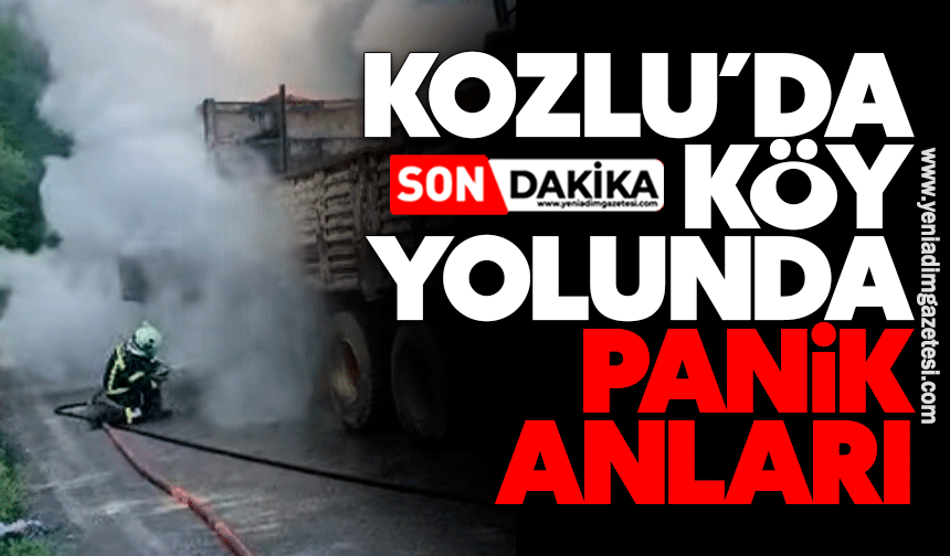 Kozlu’da köy yolunda panik anları