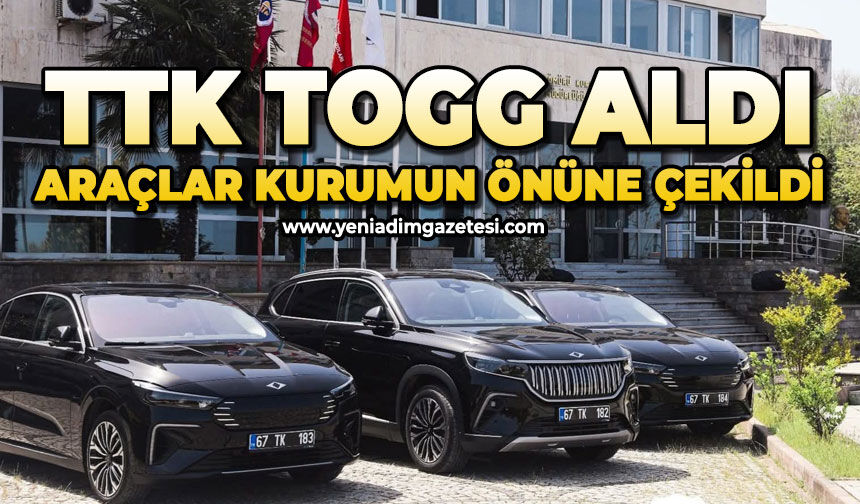 TTK Togg aldı: Araçlar kurumun önüne çekildi