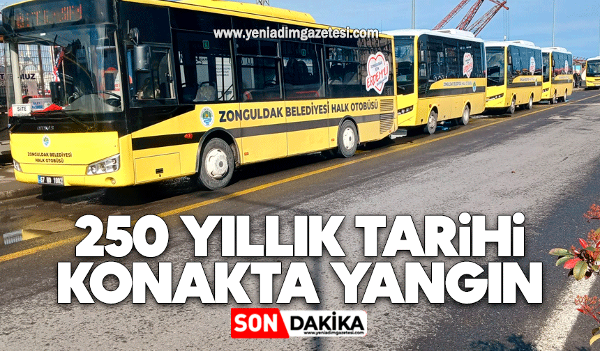 250 yıllık tarihi konakta yangın