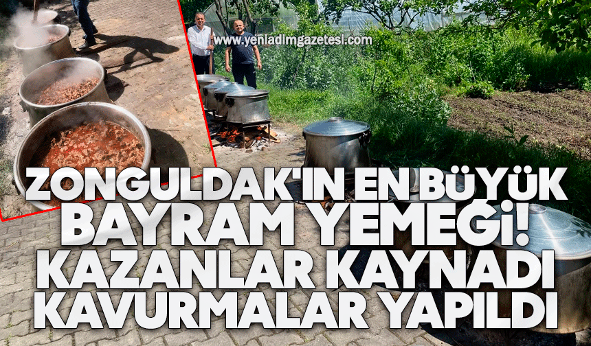 Zonguldak'ın en büyük bayram yemeği: Kazanlar kaynadı kavurmalar yapıldı