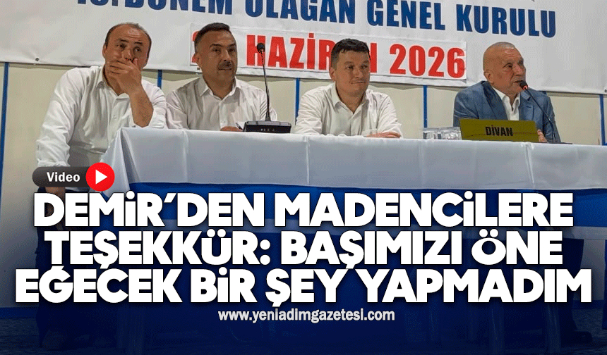 Demir'den madencilere teşekkür: Başımızı öne eğecek bir şey yapmadım