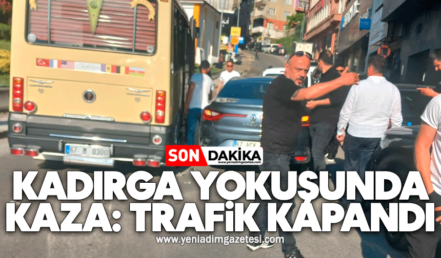 Kadırga Yokuşunda kaza: Trafik kapandı