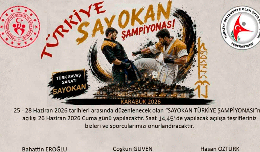Karabük, Sayokan Türkiye Şampiyonası'na ev sahipliği yapacak